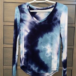 Blue tie dye long sleeve